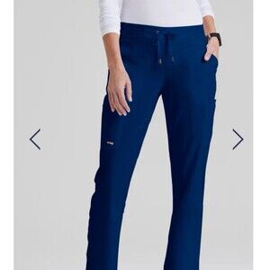 Grey’s Anatomy 4277 Women’s XXS Color Indigo Blue 6-POCKET LOW-RISE Scrub Pants